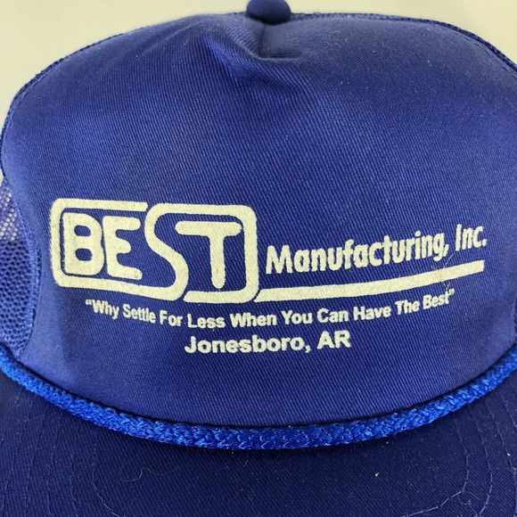 Best Manufacturing Inc Jonesboro Arkansas Snapback Hat Cap Mesh Blue One Size - Picture 4 of 10